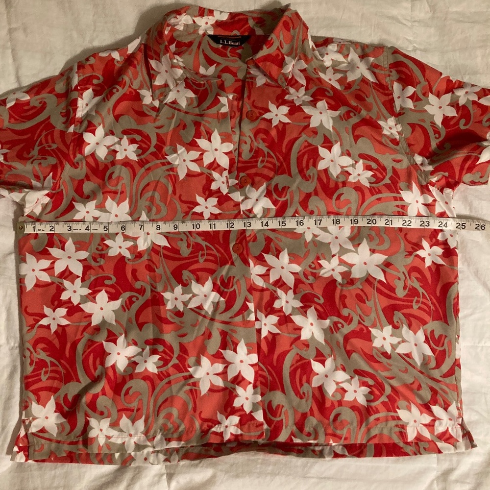 L.L. Bean  short sleeve blouse